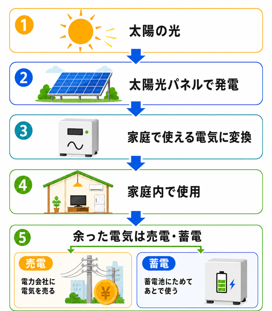 太陽光発電の仕組み